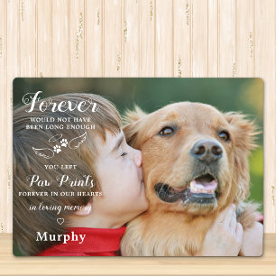 In Loving Memory Modern Custom Photo Pet Memorial Plaque