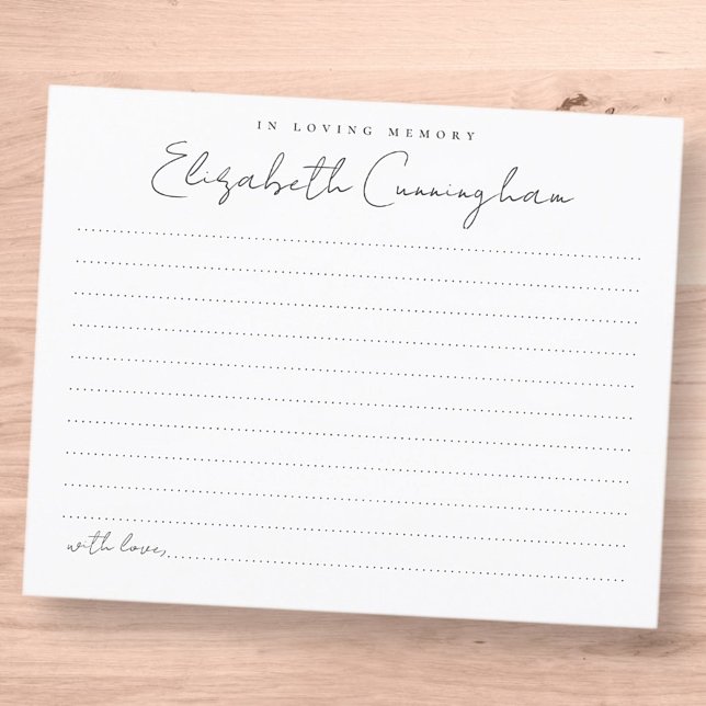 In Loving Memory Modern Elegant Funeral Attendance (Creator Uploaded)