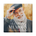 In Loving Memory Modern Elegant Photo Memorial