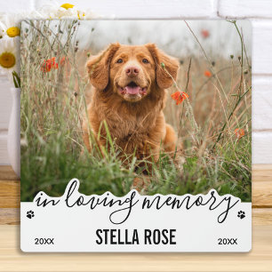 In Loving Memory Modern Keepsake Pet Memorial Plaque