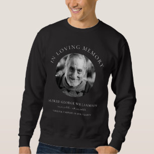 in loving memory modern simple photo memorial sweatshirt