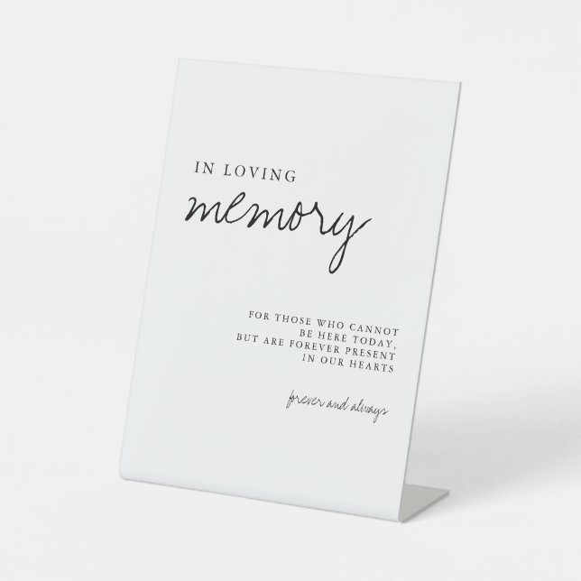 In Loving Memory Modern Simple Wedding Sign (Front)