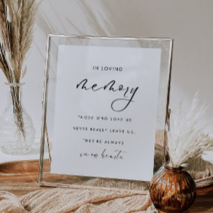 In Loving Memory Modern Wedding Table Sign