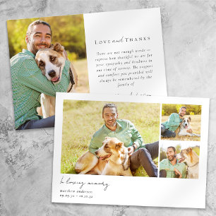 In Loving Memory Multiple Photo Bereavement Thank You Card