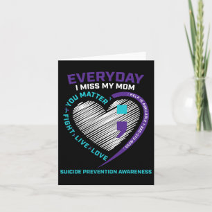 In Loving Memory Mum Suicide Awareness Prevention Card
