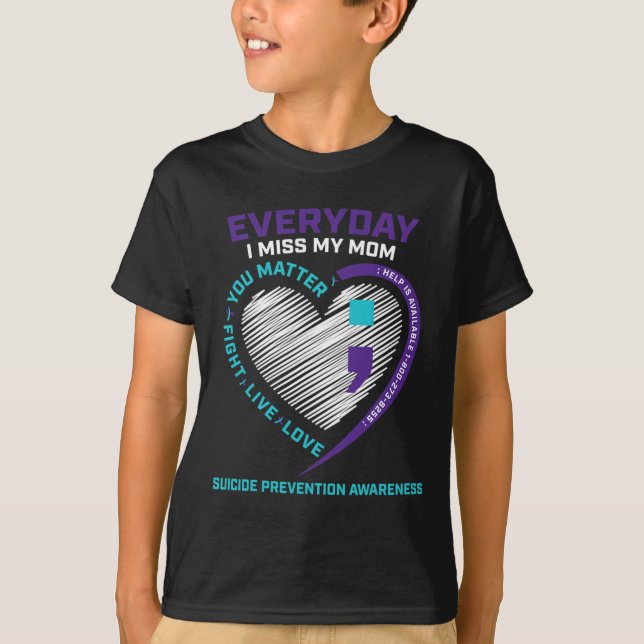 In Loving Memory  Mum Suicide Awareness Prevention T-Shirt (Front)