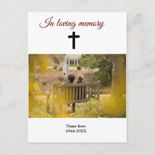 in loving memory name text keepsake prayer card