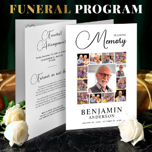 In Loving Memory Obituary Photo Collage Funeral Programme