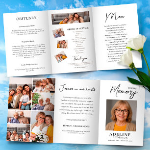 In Loving Memory Obituary Photo Trifold Funeral