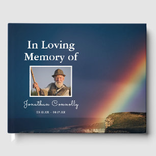 In Loving Memory   Ocean Rainbow Funeral Memorial Guest Book