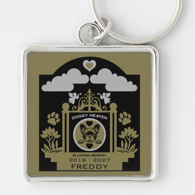 In loving Memory Of A French Bulldog Key Ring (Front)