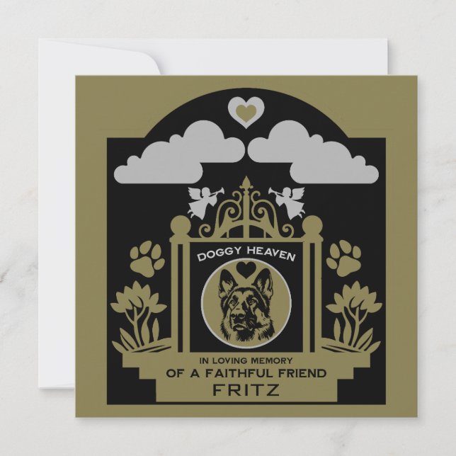 In loving Memory Of A German Shepherd Card (Front)