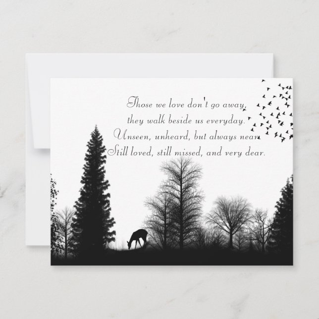 In Loving Memory of a Loved One Greeting Card (Front)