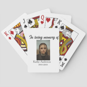 In loving memory of add name memorial keepsake playing cards