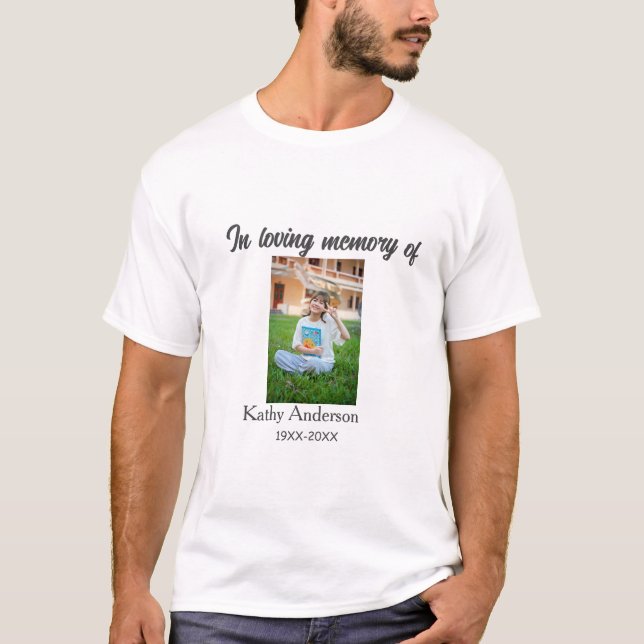 In loving memory of add name memorial keepsake T-Shirt (Front)