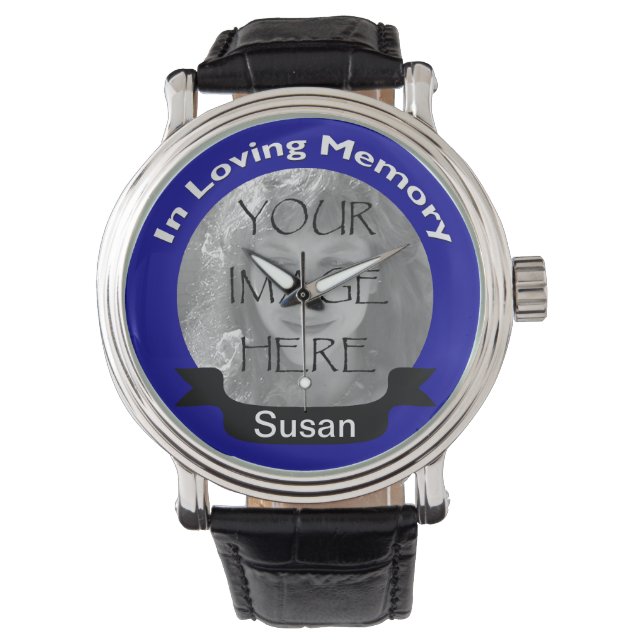 In Loving Memory Of  Blue Photo Watch (Front)
