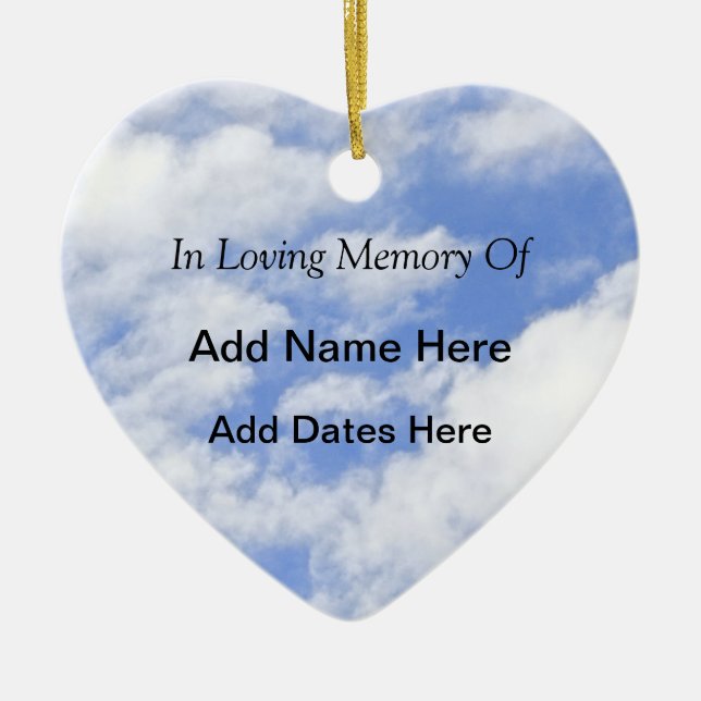 In Loving Memory Of Ceramic Tree Decoration (Front)