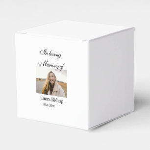 In loving memory of funeral keepsake add name year favour box