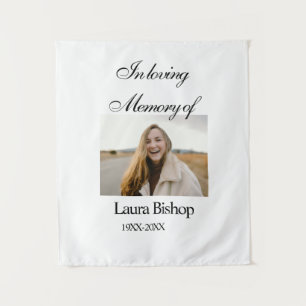 In loving memory of funeral keepsake add name year tapestry