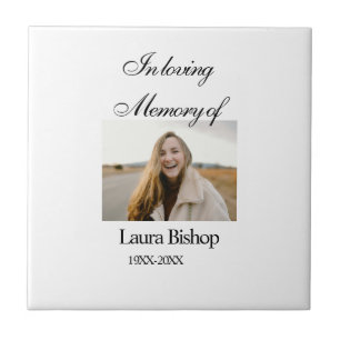 In loving memory of funeral keepsake add name year tile