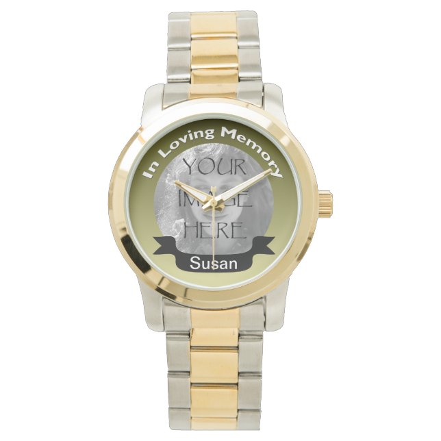 In Loving Memory Of  Gold Photo Watch (Front)