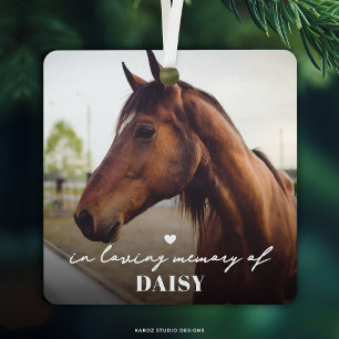 In Loving Memory of Horse Name Memorial Metal Tree Decoration