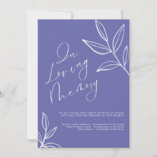 In Loving Memory Of Loved Ones Periwinkle Wedding