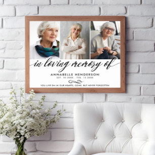 In Loving Memory Of Memorial Service Photo Poster