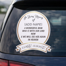 In Loving Memory of Mum [ADD NAME] Car Sticker