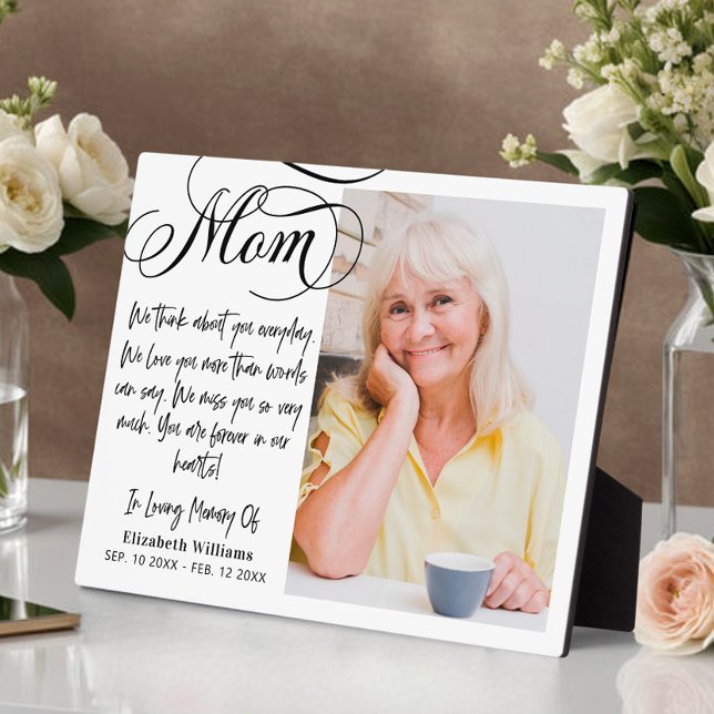 In Loving Memory Of Mum Photo Poem Plaque (Creator Uploaded)