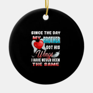 In Loving Memory Of My Brother - For Brother Lives Ceramic Tree Decoration