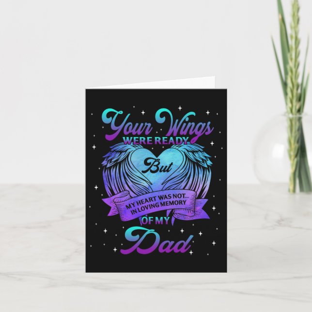 In Loving Memory Of My Dad Suicide Prevention Awar Card (Front)
