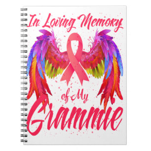 In Loving Memory Of My Grammie Wings Breast Cancer Notebook
