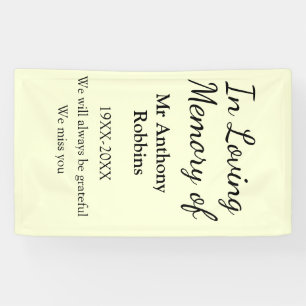 In Loving memory of name funeral memory keepsake Banner