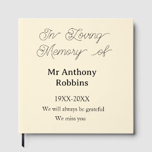 In Loving memory of name funeral memory keepsake Guest Book