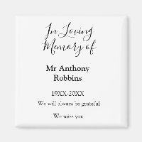 In Loving memory of name funeral memory keepsake