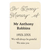 In Loving memory of name funeral memory keepsake