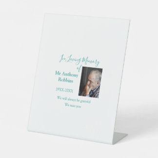 In Loving memory of name funeral memory keepsake Pedestal Sign