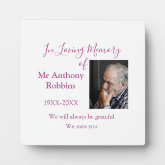In Loving memory of name funeral memory keepsake Plaque