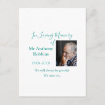 In Loving memory of name funeral memory keepsake