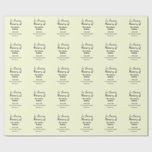 In Loving memory of name funeral memory keepsake Wrapping Paper