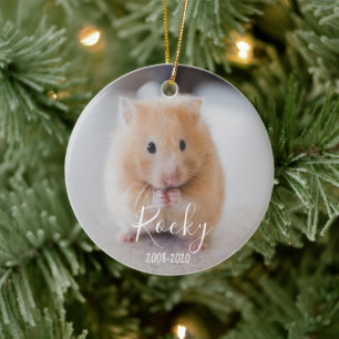 In Loving Memory of Pet, dog cat, chicken, hamster Ceramic Tree Decoration