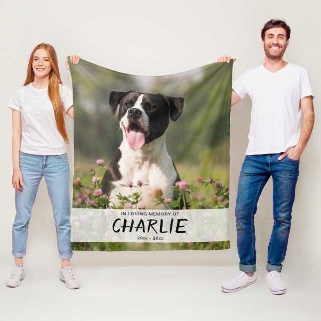 In Loving Memory Of Pet Dog Memorial Photo Blanket (In Situ)