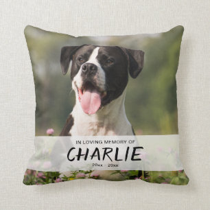 In Loving Memory of Pet Personalised Name Photo Cushion