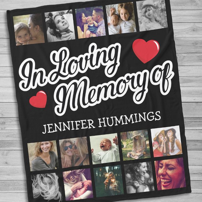 In Loving Memory of Photo Collage Fleece Blanket (Creator Uploaded)