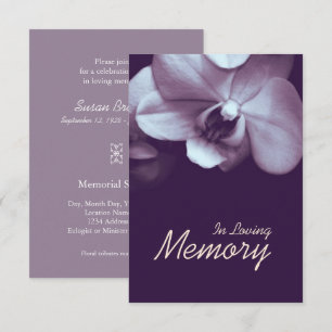 In Loving Memory Orchid DP Funeral Announcement