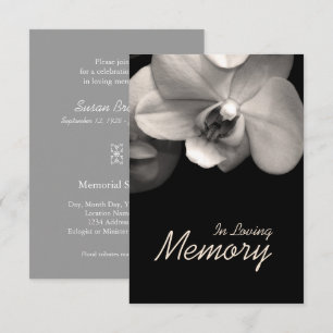 In Loving Memory Orchid Sepia Funeral Announcement