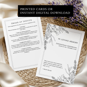 In Loving Memory Order Of Service Funeral Program Invitation