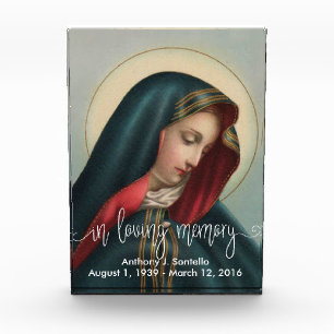 In Loving Memory Overylay   Sorrowful Virgin Mary Photo Block