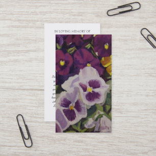 In Loving Memory Pansy Flower Sympathy Card